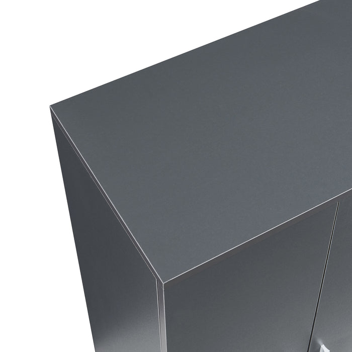 Armadio Portascarpe Notribontaa con 7 Scomparti Scarpiera 108 x 55 x 35 cm - Antracite [en.casa]