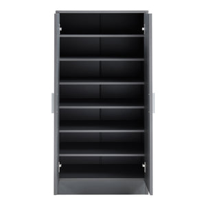 Armadio Portascarpe Notribontaa con 7 Scomparti Scarpiera 108 x 55 x 35 cm - Antracite [en.casa]