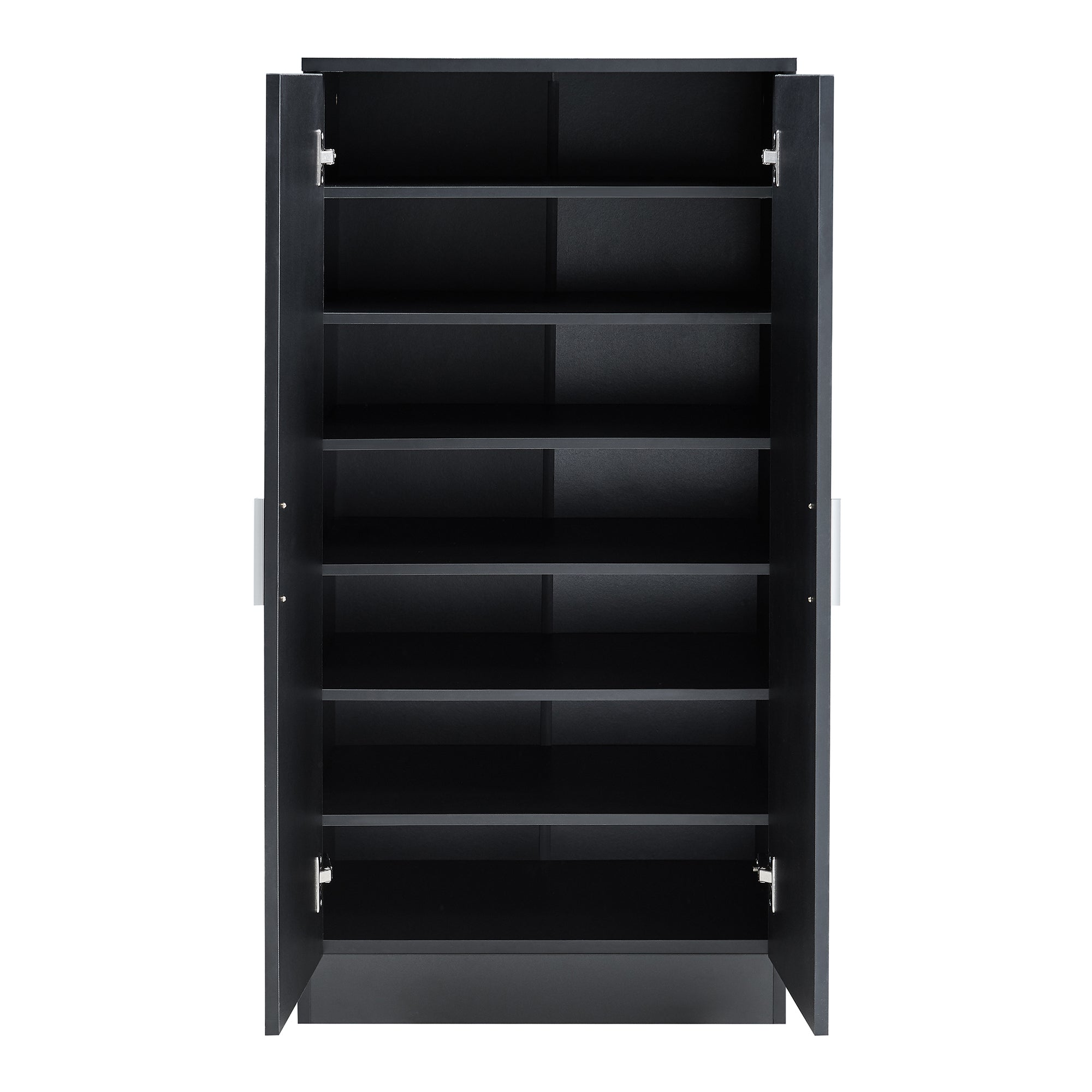 Armadio Portascarpe Notribontaa con 7 Scomparti Scarpiera 108 x 55 x 35 cm - Nero [en.casa]