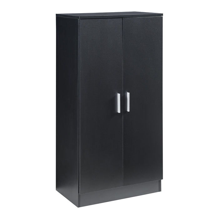 Armadio Portascarpe Notribontaa con 7 Scomparti Scarpiera 108 x 55 x 35 cm - Nero [en.casa]