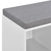 Scarpiera con Seduta Imbottita Panca Portascarpe con 10 Vani 103x48x30 cm Bianco [en.casa]