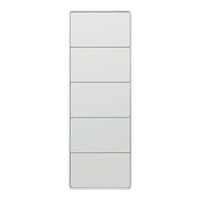 Scarpiera Aure con Ante a Specchio e 5 Contenitori Ribaltabili 180 x 63 x 24 cm Bianco [en.casa]