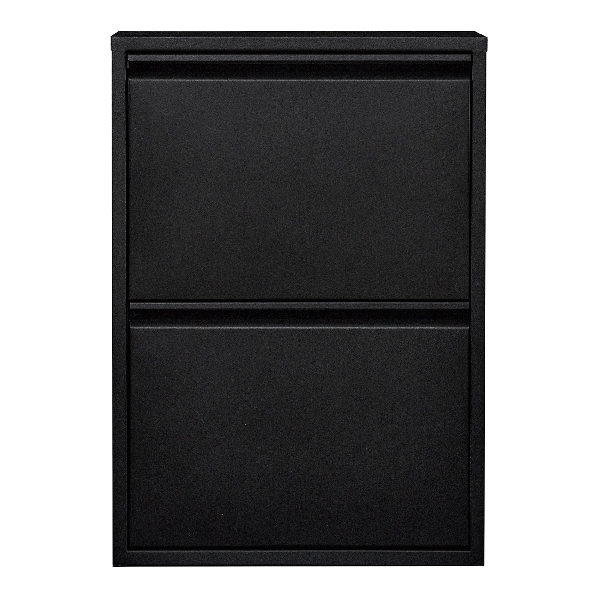 Scarpiera con 2 cassetti ribaltabili nera 03_0007636