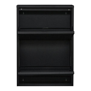 Scarpiera con 2 cassetti ribaltabili nera 03_0007636