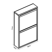 Scarpiera Sokndal con 2 Contenitori Ribaltabili Portascarpe in Metallo - Bianco [en.casa]