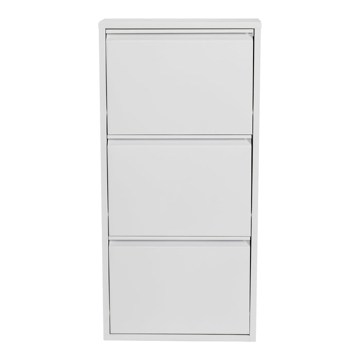 Scarpiera con 3 cassetti ribaltabili bianco 03_0007637