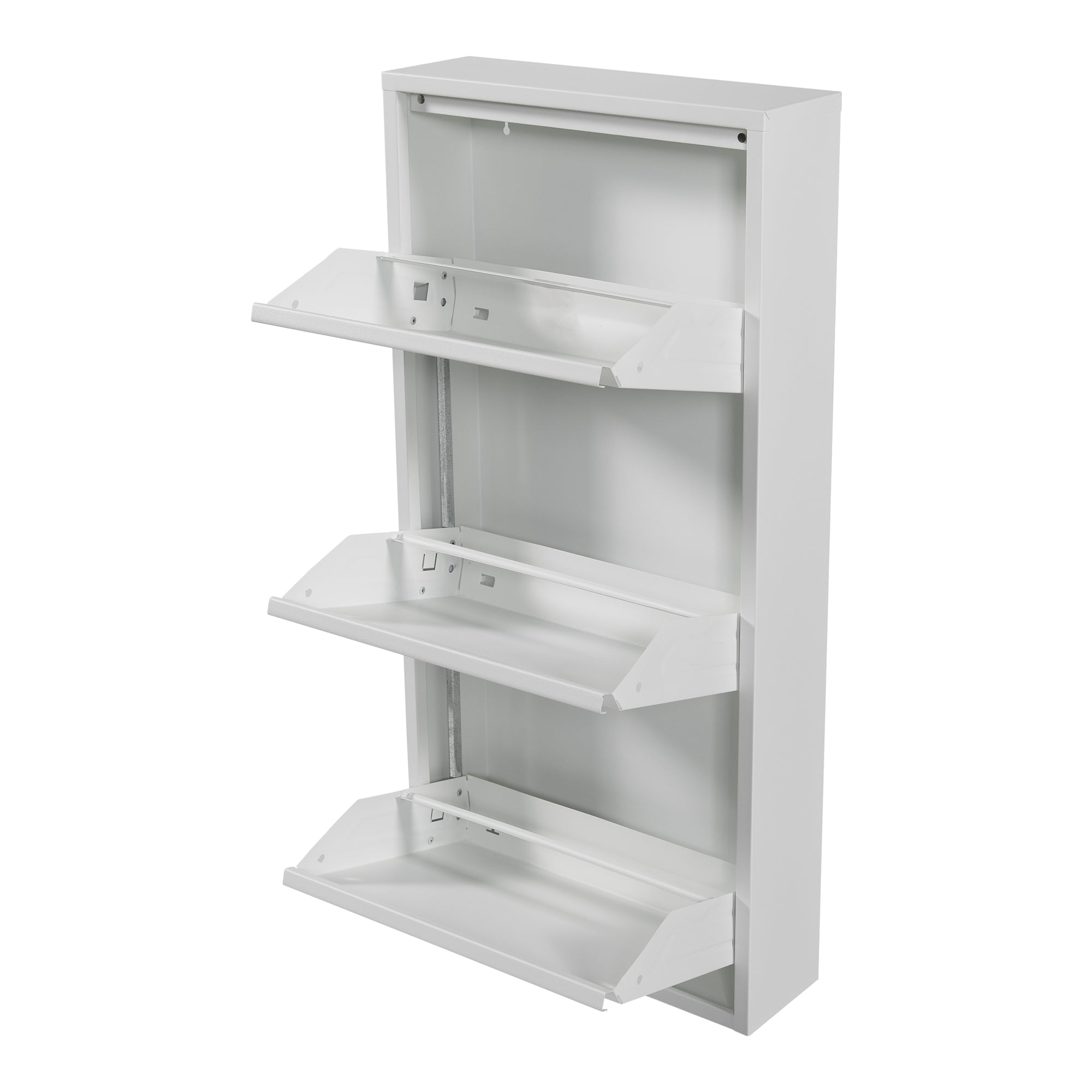 Scarpiera con 3 cassetti ribaltabili bianco 03_0007637