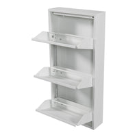 Scarpiera con 3 cassetti ribaltabili bianco 03_0007637