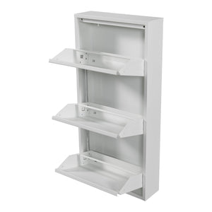 Scarpiera con 3 cassetti ribaltabili bianco 03_0007637