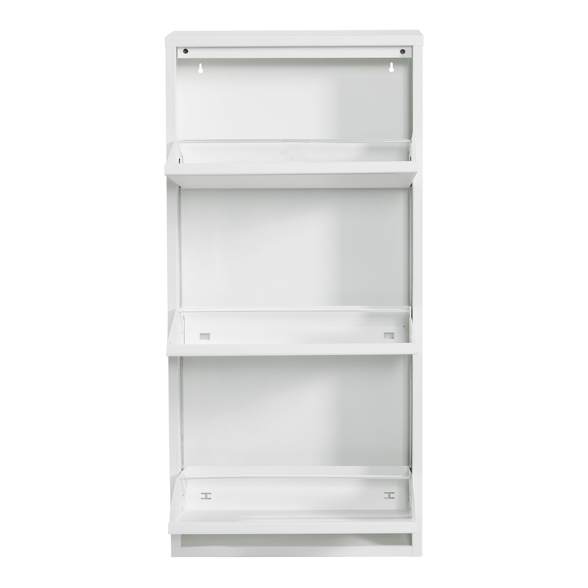 Scarpiera con 3 cassetti ribaltabili bianco 03_0007637