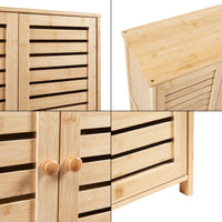 Armadietto Scarpiera Klamp 87,5 x 66 x 33 cm Bambù Naturale [en.casa]