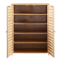 Armadietto Scarpiera Klamp 87,5 x 66 x 33 cm Bambù Naturale [en.casa]