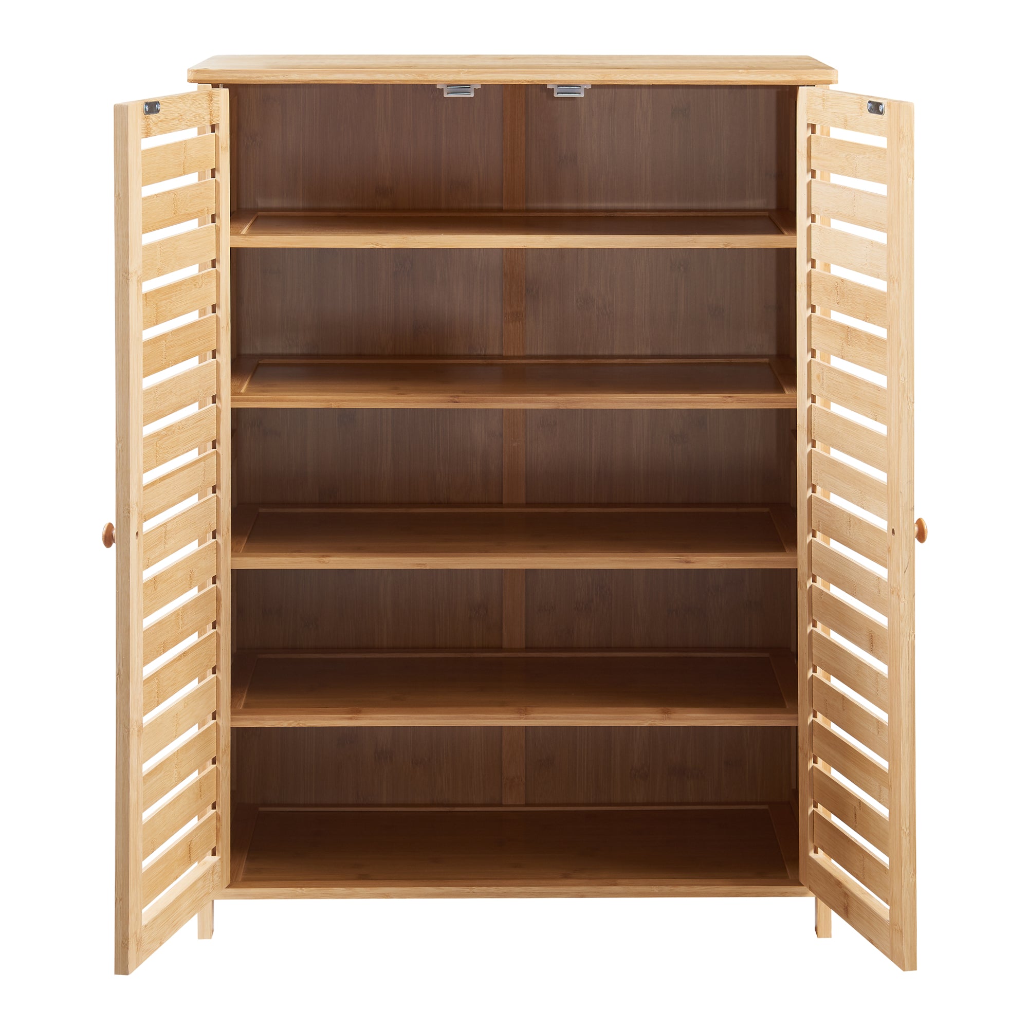 Armadietto Scarpiera Klamp 87,5 x 66 x 33 cm Bambù Naturale [en.casa]