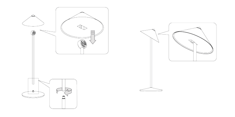 Zafferano Lampada da Tavolo Led Ricaricabile Pina L Desk - 6W, IP65, Dimmer Touch, Testa Magnetica, Design Moderno per Interni ed Esterni - Titanio
