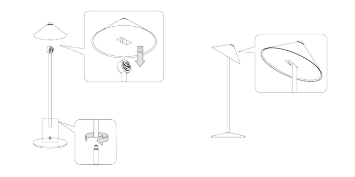 Zafferano Lampada da Tavolo Led Ricaricabile Pina L Desk - 6W, IP65, Dimmer Touch, Testa Magnetica, Design Moderno per Interni ed Esterni - Bronzo