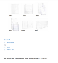 Portadepliant da parete 3 tasche 1/3 A4 Verticale