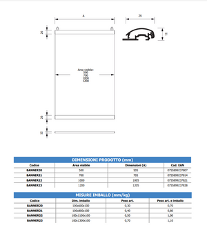 Poster frames profili porta poster snap online 50 cm