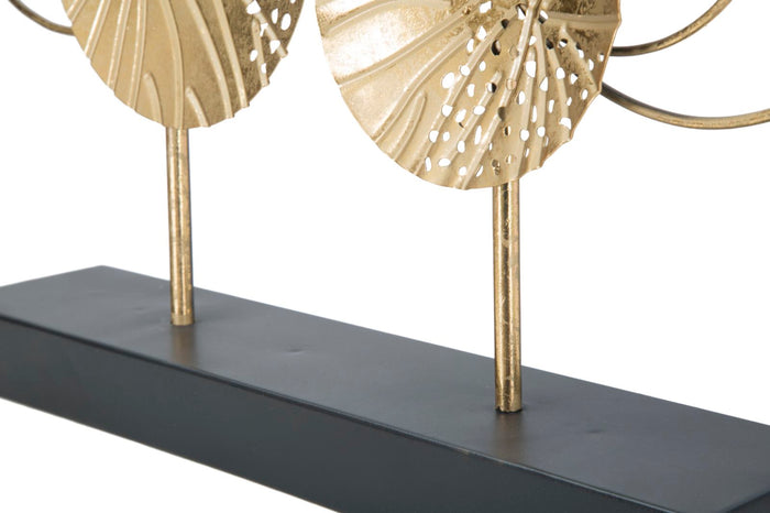 Scultura PANEL -C- 56x7x43 cm in metallo dorato