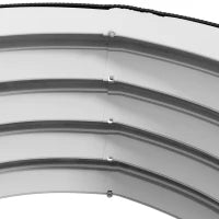 Set di 2 Letti per Orto Rialzati in Acciaio Galvanizzato con Fondo Aperto, Ø60x30cm, Argento