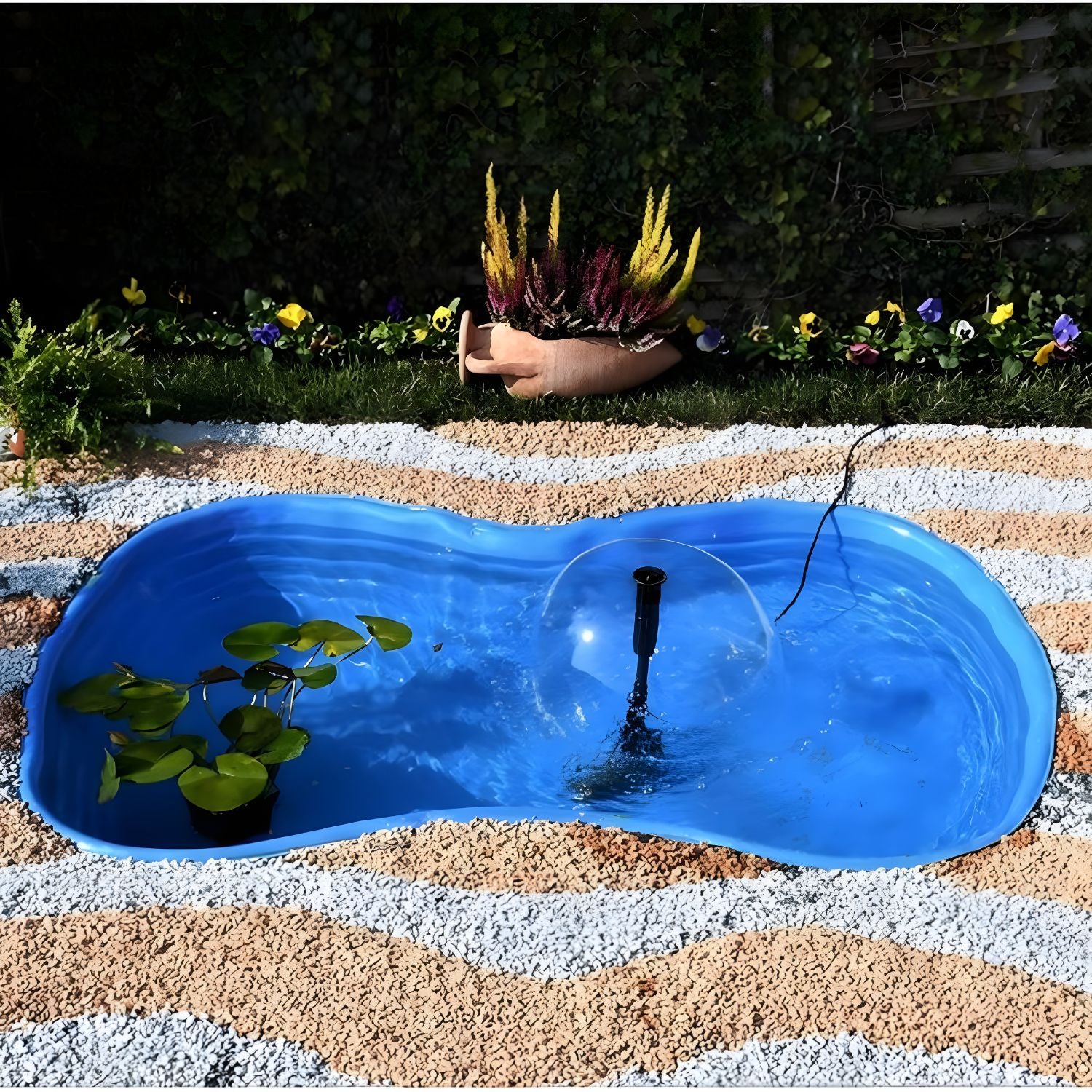 Laghetto da giardino bolsena azzurro litri 600 da 178x125xh45