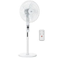 Ventilatore Da Pavimento Ø 44 cm Regolabile In Altezza Oscillante Silenzioso 45 W Con Telecomando Timer 3 Modalità 3 Velocità