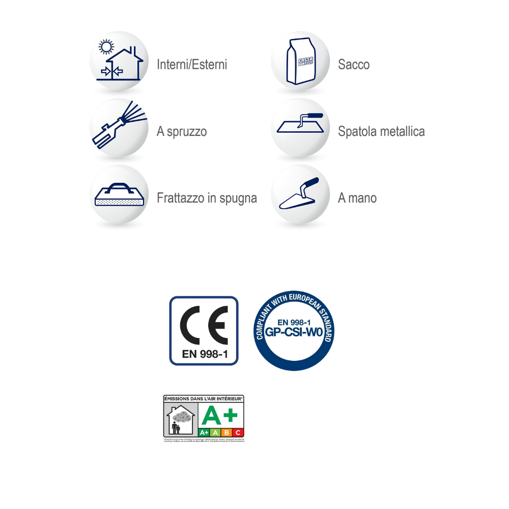 Ig 21 intonaco finitura base calce cemento bianco esterni interni sacco 25 kg
