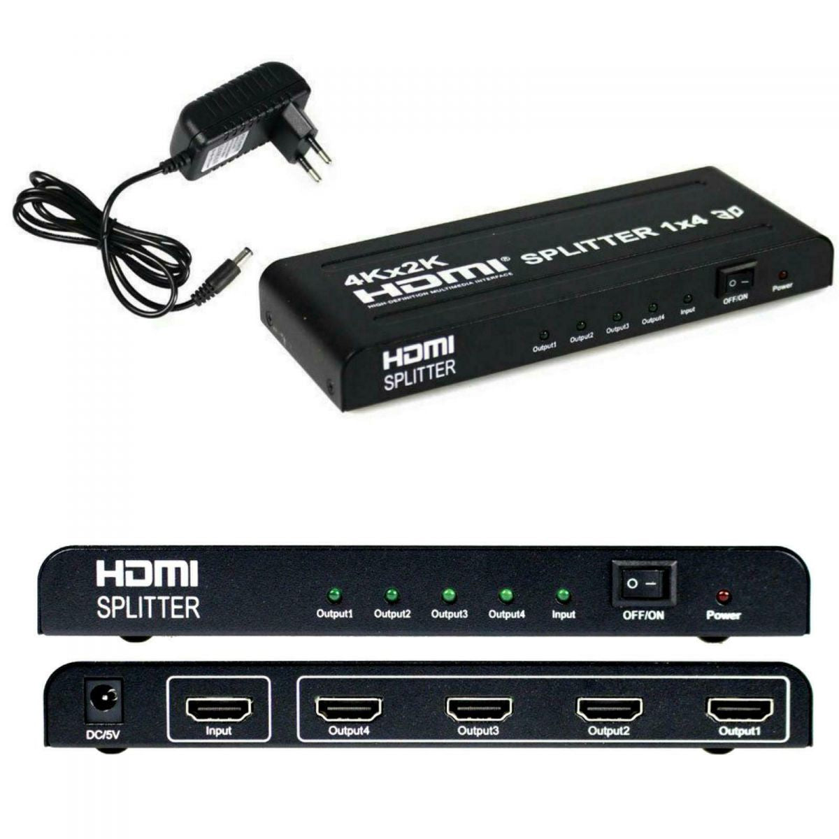 Sdoppiatore Splitter 1X 4 1.4 1080P 3D Porte HDMI
