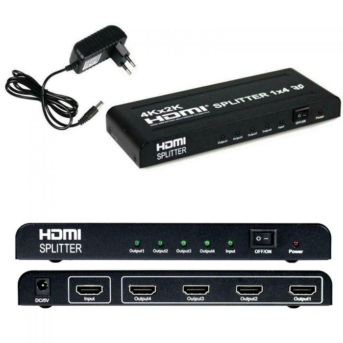 Sdoppiatore Splitter 1X 4 1.4 1080P 3D Porte HDMI