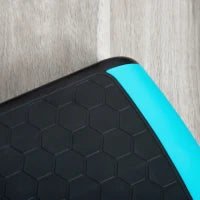 Step Fitness per Aerobica Regolabile su 3 Altezze 10-15-20 cm in Plastica, Nero e Blu