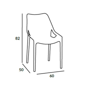 Sedia Bilros polipropilene antracite