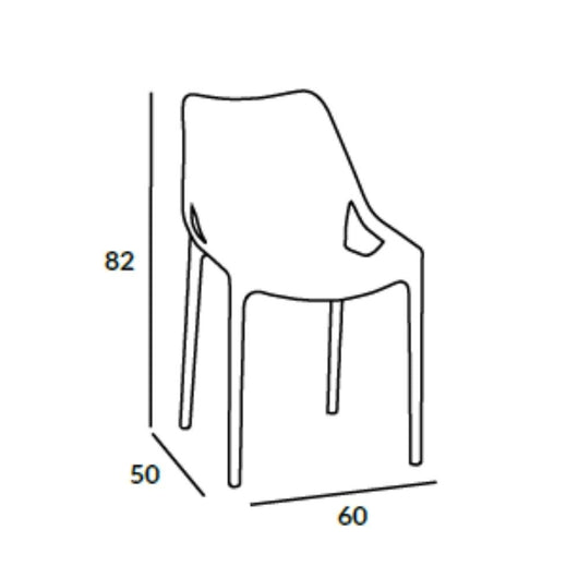 Sedia Bilros polipropilene antracite