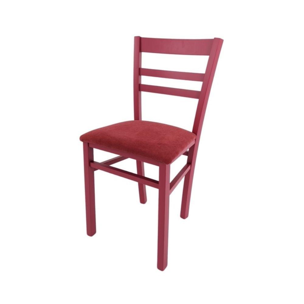 Sedia Cromica cremisi