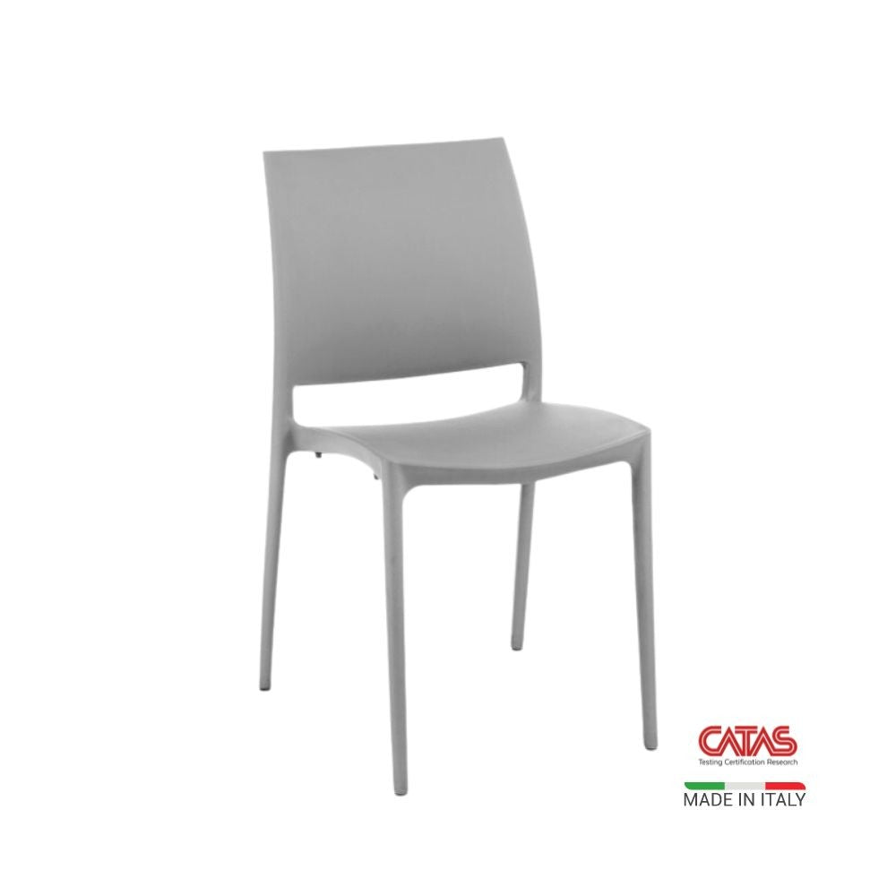 Sedia Curtis polipropilene tortora design ergonomico