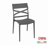 Sedia Flow in polipropilene rinforzata con fibra di vetro colore bianco