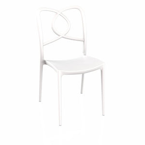 Sedia Hug in polipropilene rinforzata con fibra di vetro colore bianco