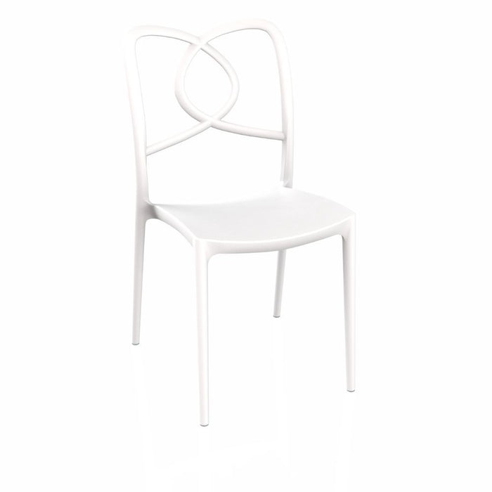 Sedia Hug in polipropilene rinforzata con fibra di vetro colore bianco