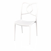 Sedia Hug in polipropilene rinforzata con fibra di vetro colore bianco