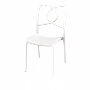 Sedia Hug in polipropilene rinforzata con fibra di vetro colore bianco