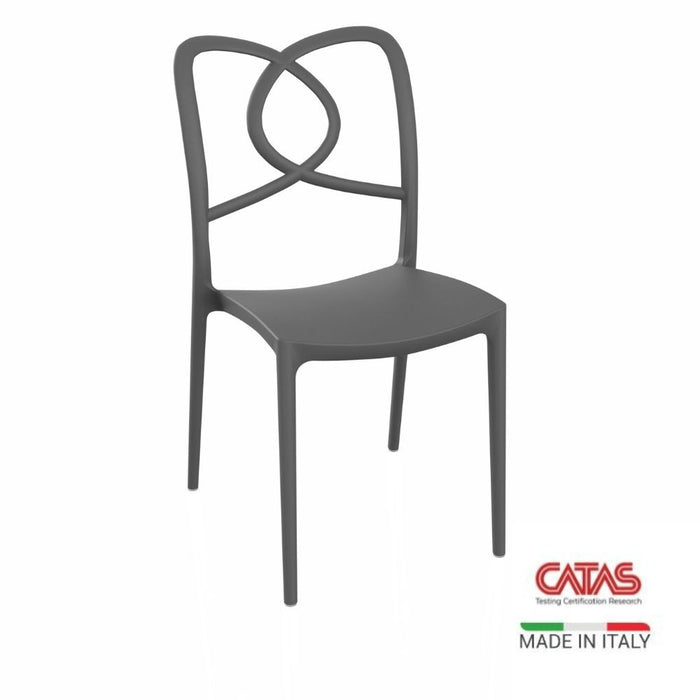 Sedia Hug in polipropilene rinforzata con fibra di vetro colore bianco