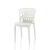 Sedia Logan polipropilene bianca schienale avvolgente traforato