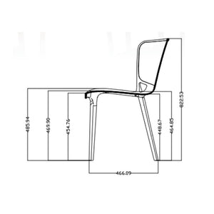 Sedia Logan polipropilene grigio metal schienale avvolgente traforato