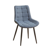 Sedia Mika con seduta in tessuto KSR 29 grey e struttura in metallo nero