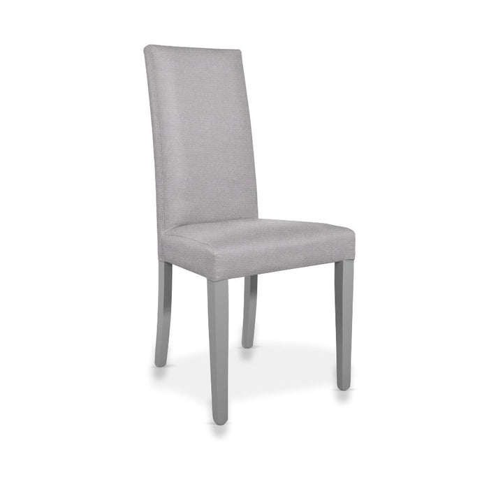 Sedia Nancy in tessuto Soro 90 grigio e struttura in tinta