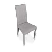 Sedia Nancy in tessuto Soro 90 grigio e struttura in tinta