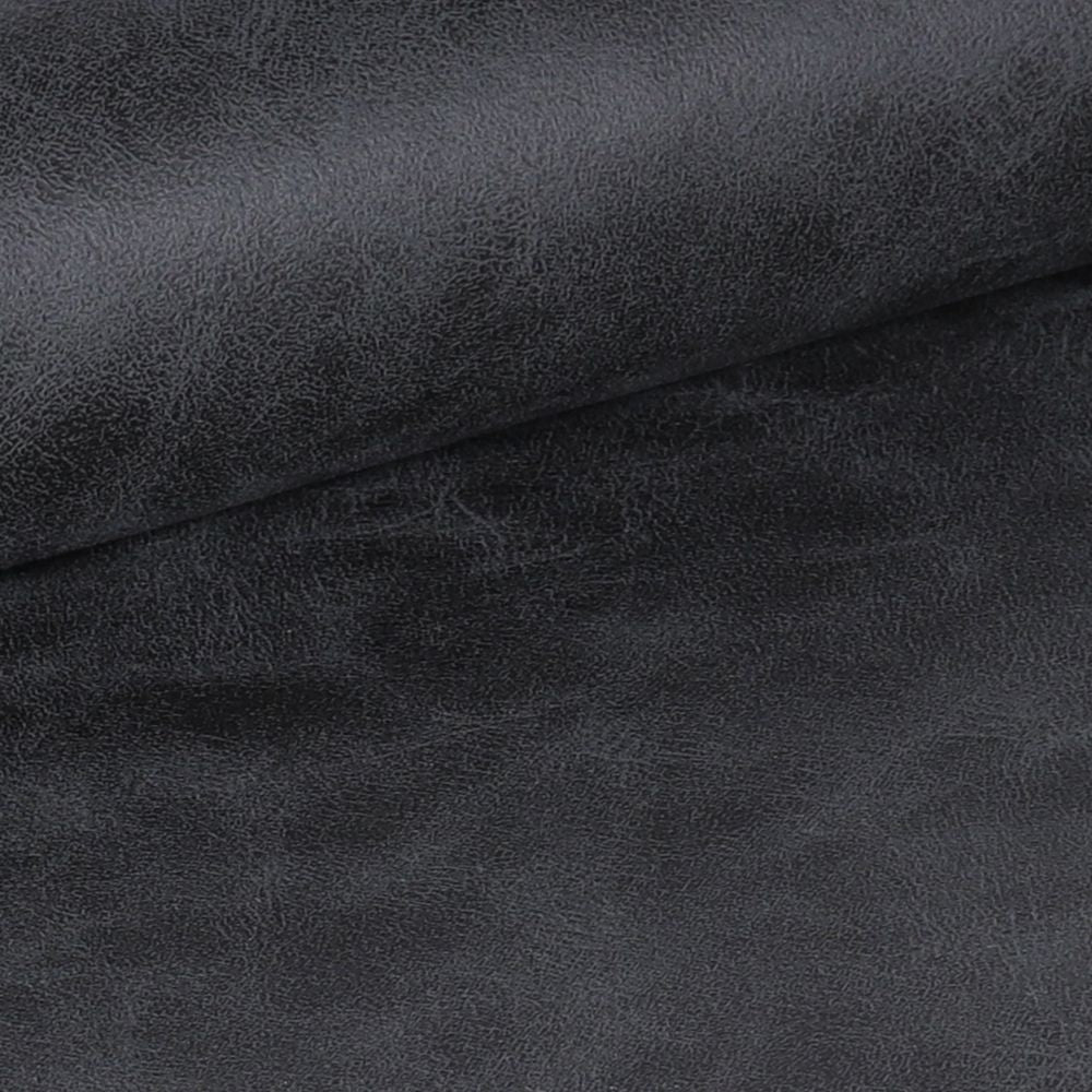 Sedia Simo in tessuto Nordic 16 grigio chiaro con dettaglio posteriore in nabuk Uras 10 antracite e gambe in metallo nere