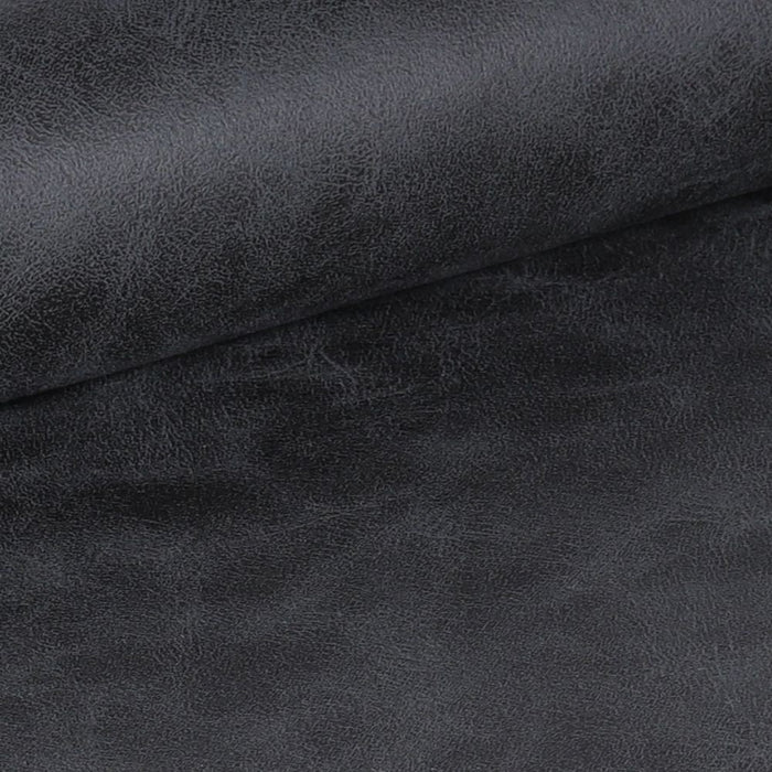 Sedia Simo in tessuto Nordic 16 grigio chiaro con dettaglio posteriore in nabuk Uras 10 antracite e gambe in metallo nere