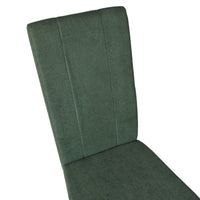 Sedia Tom in legno colore rovere con seduta in tessuto colore verde