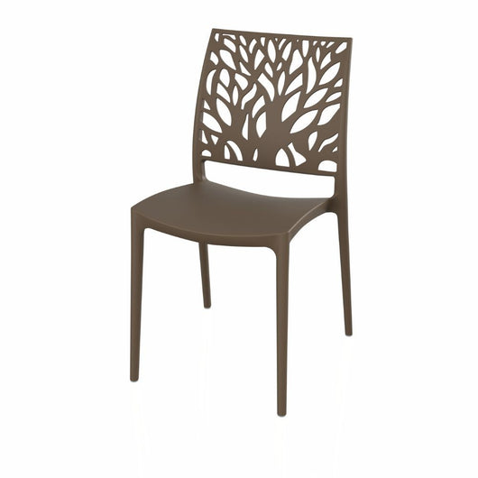Sedia Tree in polipropilene rinforzata con fibra di vetro colore tortora