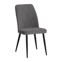 Sedia Vika in tessuto Anka 5 grigio con piedini neri