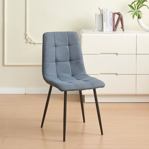 Sedia imbottita Fender in tessuto KSR29 grey e gambe in metallo nero